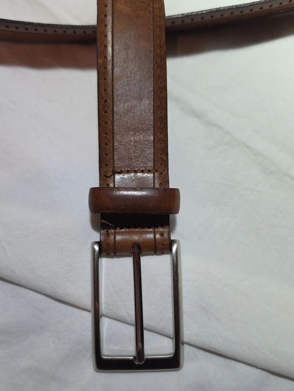 John W. Nordstrom Vintage Brown Genuine Leather Belt Made in USA